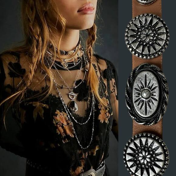 Free People Jewelry - Free People Western Bohemian Choker in Brown Silver NWT Yellowstone Rare HTF